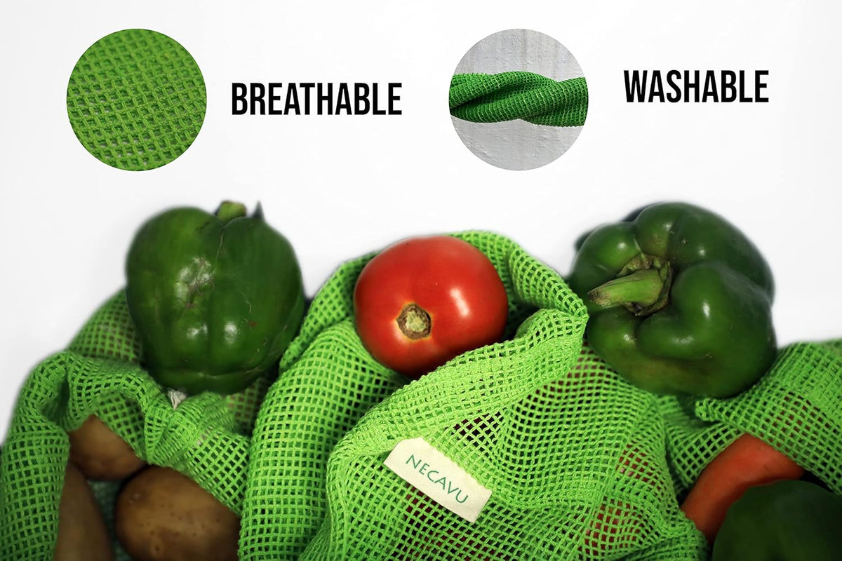 Natural Cotton Vegetables Bags For Fridge Storage