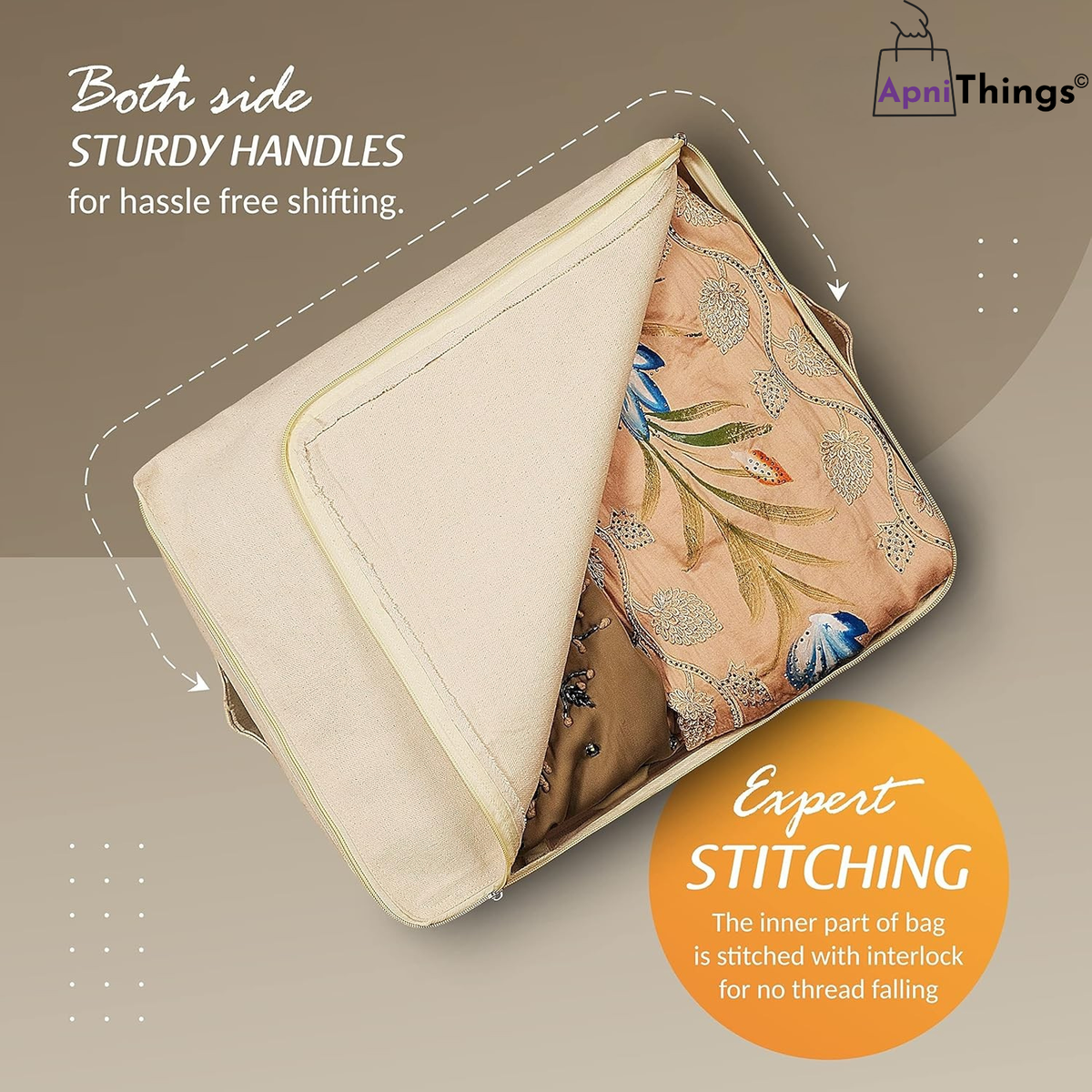 Premium canvas cotton clothes storage bags
