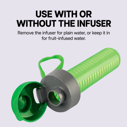 Premium Glass Detox Water Bottle with Fruit Infuser – 750ml